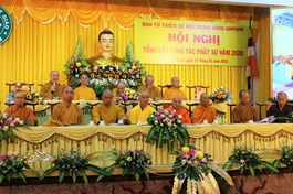 Lễ tổng kết của Ban Từ thiện xã hội Trung ương GHPGVN tổ chức tại Văn phòng 2 Trung ương Giáo hội