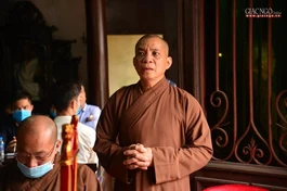 Buổi họp của Ban Trị sự GHPGVN quận Hải An với các cơ quan chức năng về vụ việc liên quan tới quyết định kỷ luật Đại đức Thích Bản Phúc - Ảnh: Thành Trung/BGN