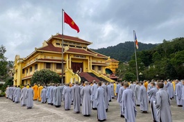 Điểm bầu cử Học viện Phật giáo VN tại Hà Nội - Ảnh: PSHV