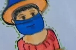 Gia đình Phật tử Quảng Đức vẽ tranh gây quỹ tặng quà khu cách ly