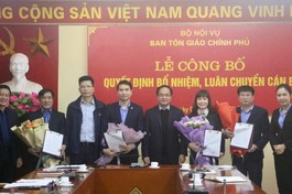 Ban Tôn giáo Chính phủ có lãnh đạo mới, luân chuyển nhiều vụ trưởng 