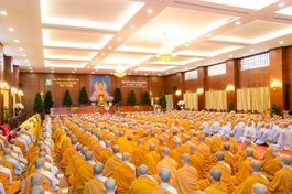 Lễ khai mạc Đại giới đàn Huệ Hưng tại Việt Nam Quốc Tự, TP.HCM - Ảnh: Phùng Anh Quốc