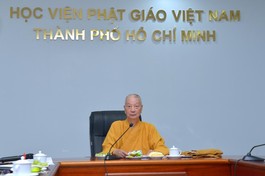 Trưởng lão Quyền Pháp chủ GHPGVN quang lâm chỉ đạo - Ảnh: Bảo Toàn/BGN
