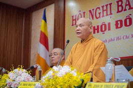 Hòa thượng Thích Thiện Nhơn, Chủ tịch Hội đồng Trị sự GHPGVN - Ảnh: Đăng Huy