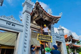 Thượng bảng chùa Trường Sa Đông - Ảnh TMQ