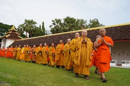 Cuộc gặp mặt giữa lãnh đạo Trung ương GHPGVN và Liên minh Giáo hội Phật giáo Lào sau hai năm gián đoạn vì ảnh hưởng của đại dịch Covid-19 - Ảnh: Bảo Trinh/BGN