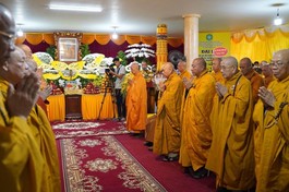 Lễ tưởng niệm Tuần lâm Tiểu tường Đức Đệ tam Pháp chủ - Đại lão Hòa thượng Thích Phổ Tuệ do Hội đồng Chứng minh, Hội đồng Trị sự, Ban Trị sự GHPGVN TP.Hà Nội và sơn môn tổ đình Viên Minh tổ chức - Ảnh: Bảo Trinh/BGN