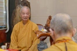 Trưởng lão Hòa thượng Thích Trí Quảng, Quyền Pháp chủ GHPGVN - Ảnh: Bảo Toàn/BGN