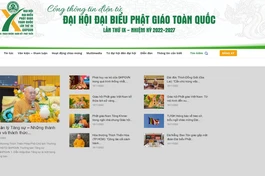 Giao diện của Cổng thông tin điện tử Đại hội IX của GHPGVN - Ảnh chụp màn hình