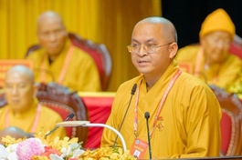 Đại đức Thích Nguyên Chính, Ủy viên Hội đồng Trị sự, Trợ lý Phó Chủ tịch, Tổng Thư ký Hội đồng Trị sự; Phó Chánh Văn phòng I Trung ương GHPGVN - Ảnh: Đăng Huy