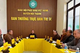 Thường trực Ban Trị sự huyện Núi Thành triển khai Phật sự cuối năm 2022