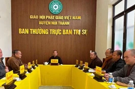 Thường trực Ban Trị sự huyện Núi Thành triển khai Phật sự cuối năm 2022