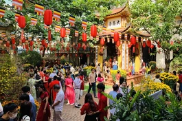 Chùa Phúc Lâm - TP.Biên Hòa trong ngày Tết (ảnh của TT.Thích Minh Trí)