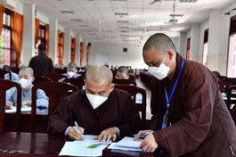 Tăng Ni sinh tham dự kỳ tuyển sinh chương trình cử nhân Phật học năm 2022