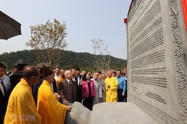 Tổng Bí thư Nguyễn Phú Trọng thăm Khu di tích danh thắng Yên Tử, Quảng Ninh (tháng 4-2022) - Ảnh: TTXVN