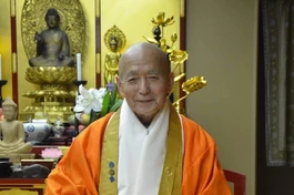 Hòa thượng Yoshimizu Daichi, một vị giáo phẩm Phật giáo Nhật Bản gắn bó với Phật giáo và đất nước Việt Nam liên tục 60 năm qua - Ảnh: Thượng Hạnh/BGN