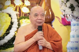 Hòa thượng Thích Thiện Tâm, Phó Chủ tịch Hội đồng Trị sự quang lâm khai thị các giới tử Nam tông Kinh tại giới trường chùa Bửu Quang