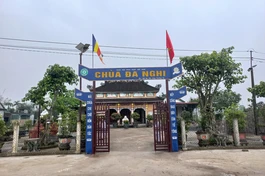 Cổng vào chùa Đa Nghi ở xã Hải Ba, H.Hải Lăng, tỉnh Quảng Trị