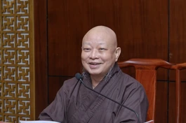Hòa thượng Thích Lệ Trang chủ trì buổi họp của Ban Thường trực Ban Trị sự GHPGVN TP.HCM