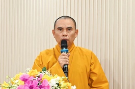 Thượng tọa Thích Nhuận Nghĩa, Phó Thường trực Ban Trị sự GHPGVN tỉnh Bà Rịa - Vũng Tàu, Phó Trưởng ban Quản trị tổ đình Hộ Pháp - Ảnh: PGBR