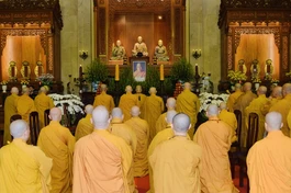 Trang nghiêm Lễ tưởng niệm Trưởng lão Hòa thượng Thích Tâm Châu tại Việt Nam Quốc Tự - Ảnh: Bảo Toàn/BGN