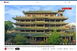 Báo Lao Động lấy hình ảnh Học viện Phật giáo Việt Nam tại TP.HCM (cơ sở I, Q.Phú Nhuận, TP.HCM) để minh họa cho nội dung những hạng mục chùa Phật Quang ở núi Dinh (tỉnh Bà Rịa - Vũng Tàu) xây dựng trái phép và lấn chiếm rừng! - Ảnh trích từ video của Báo Lao Động
