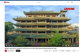 Báo Lao Động lấy hình ảnh Học viện Phật giáo Việt Nam tại TP.HCM (cơ sở I, Q.Phú Nhuận, TP.HCM) để minh họa cho nội dung những hạng mục chùa Phật Quang ở núi Dinh (tỉnh Bà Rịa - Vũng Tàu) xây dựng trái phép và lấn chiếm rừng! - Ảnh trích từ video của Báo Lao Động