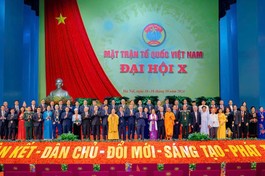 Lãnh đạo Đảng, Nhà nước với đạo biểu tham dự Đại hội đại biểu toàn quốc Mặt trận Tổ quốc Việt Nam lần thứ X, nhiệm kỳ 2024-2029 - Ảnh: Đăng Huy