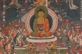 Đức Phật A Di Đà và Thánh chúng - Tranh Phật giáo nước ngoài