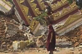 Trận động đất kinh hoàng vào ngày 28-3-2025, mạnh nhất châu Á đã phá hủy khủng khiếp quốc gia Myanmar... - Ảnh: AP