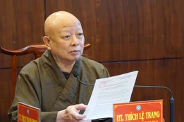 Hòa thượng Thích Lệ Trang chủ trì buổi họp của Ban Thường trực nhằm rà soát các công tác chuẩn bị cung rước Xá-lợi Đức Phật và Trái tim Bồ-tát Thích Quảng Đức