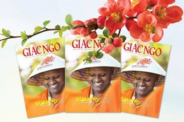 Nụ cười Vesak hoan hỷ là dấu ấn của năm 2025 và lan tỏa trong năm mới Bính Ngọ - 2026 - Ảnh: Trần Thế Phong, Mỹ thuật: Tống Viết Diễn