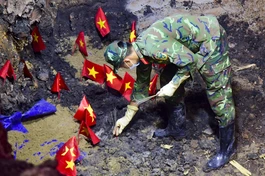 Đã có 117 hài cốt liệt sĩ, trong đó có 3 bộ tập thể được tìm thấy tại Công viên Lê Thị Riêng - Ảnh: Trí Đức