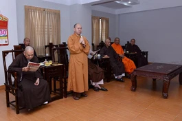 TT.Thích Đức Thiện phát biểu tại buổi tiếp Ban Biên tập báo Giác Ngộ