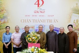 Các đoàn thăm, chúc mừng báo Giác Ngộ