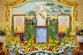 Di ảnh cố Hòa thượng Thích Thiện Quang được an trí tại chùa Vạn Đức (TP.Thủ Đức) 
