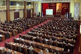 Tuyên truyền và phổ biến pháp luật về trật tự, an toàn giao thông cho toàn thể Tăng Ni sinh đang theo học Học viện Phật giáo VN tại Hà Nội