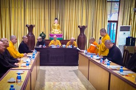 Phiên họp bất thường diễn ra tại trụ sở Văn phòng Ban Trị sự GHPGVN tỉnh Đồng Nai - chùa Tỉnh Hội, P.Trấn Biên