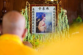 Di ảnh Tổ Chí Thiền tại tổ đình Phi Lai - Ảnh: Tâm Quý/BGN