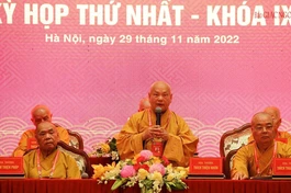 Hòa thượng Thích Thiện Nhơn, Chủ tịch Hội đồng Trị sự GHPGVN - Ảnh: Bảo Toàn/BGN