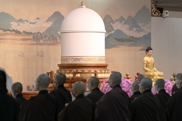 Tang lễ của Đại lão Hòa thượng Tinh Vân được tổ chức một cách đơn giản theo truyền thống Phật giáo trong vòng 1 tuần lễ - Ảnh: PQS