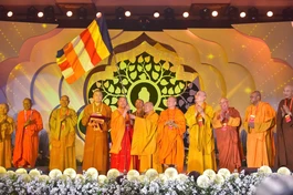 Đại lễ Vesak Liên Hiệp Quốc 2025 đã bế mạc và công bố Tuyên bố chung Đại lễ Vesak Liên Hiệp Quốc Thành phố Hồ Chí Minh 2025 gồm 7 điều vào sáng 8-5 - Ảnh: Văn Phúc