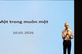 Tiến sĩ Nguyễn Tường Bách chia sẻ về chủ đề “Một trong muôn một” tại buổi giao lưu vào chiều 10-1 - Ảnh: Lương Hoàng