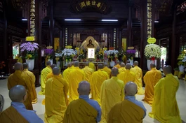 Lễ húy nhật tưởng niệm 42 năm ngày Đại lão Hòa thượng Thích Trí Thủ viên tịch tại Quảng Hương Già Lam (TP.HCM) - Ảnh: Huệ Như