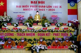 Chủ toạ đoàn phiên trù bị Đại hội đại biểu Phật giáo quận 1 lần thứ X