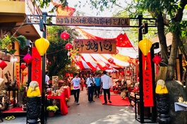 Không gian Tết Việt do Ban Văn hóa Phật giáo TP.HCM tổ chức trong những năm trước - Ảnh: Chí Giác Thông