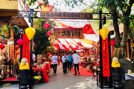 Không gian Tết Việt do Ban Văn hóa Phật giáo TP.HCM tổ chức trong những năm trước - Ảnh: Chí Giác Thông