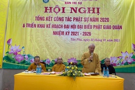 Hòa thượng Thích Thiện Xuân phát biểu khai mạc