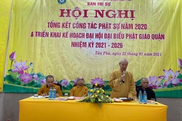 Hòa thượng Thích Thiện Xuân phát biểu khai mạc