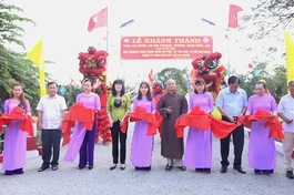 Khánh thành đưa vào sử dụng cầu An Bình bắt qua rạch Cái Nai do Thượng tọa Thích Vạn Đức, Phó ban Trị sự GHPGVN huyện Chợ Mới tài trợ